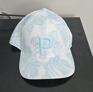Puma Men's Hat in Light Blue and White